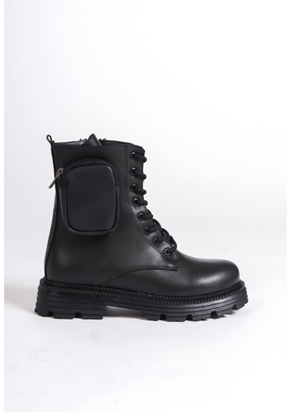 Nyx Bağcıklı Fermuarlı Ortopedik Taban Suya ve Soğuğa Dayanıklı Çantalı Kadın Bot St Siyah modelleri