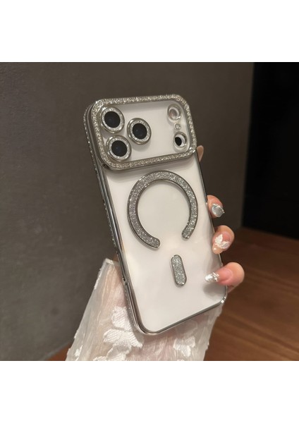 Iphone 17 Promax Uyumlu Şeffaf Taşlı Magsafe Özellikli Kılıf fırsatları