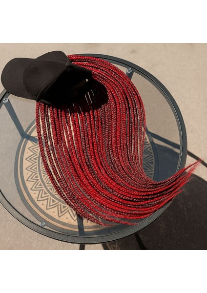 Kırmızı Örgülü Şapka-Kırmızı Rasta Saçlı Şapka-Rasta Saçlı Şapka-Pratik Takma Saç fırsatları