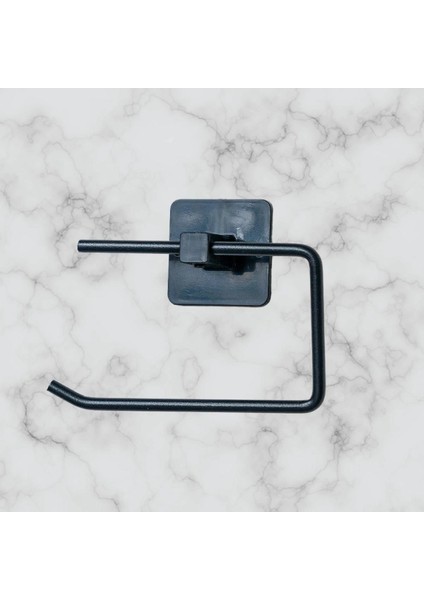 Kendiliğinden Yapışkanlı Siyah Paslanmaz Metal Kapaksız Tuvalet Kağıtlığı Aparatı (4887) fiyatları