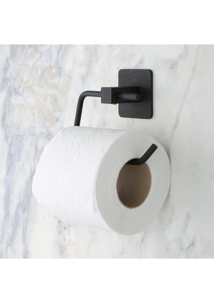 Kendiliğinden Yapışkanlı Siyah Paslanmaz Metal Kapaksız Tuvalet Kağıtlığı Aparatı (4887) indirimleri