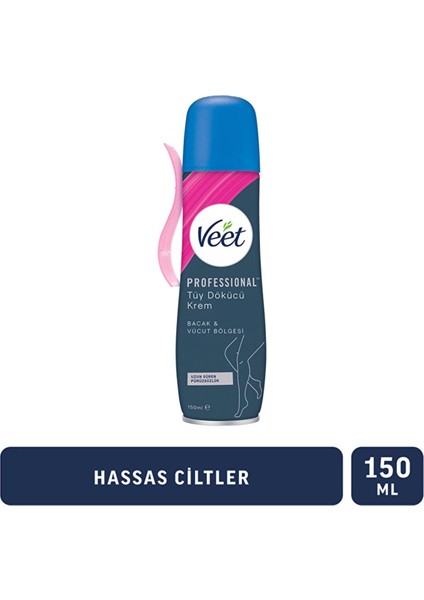 Veet Tüy Dökücü Krem Sprey 150 ml Hassas Ciltler Için