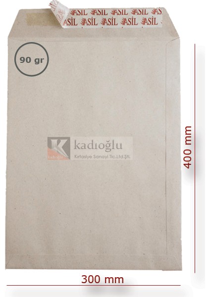 Asil Doğan Torba Zarf Imt Kraft Silikonlu 30X40 90 gr AS-0866