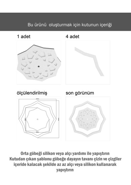 Lamba Tavan Göbeği 11-MODEL-16GEN-91CM-DIŞ-ÇITALI fırsatları
