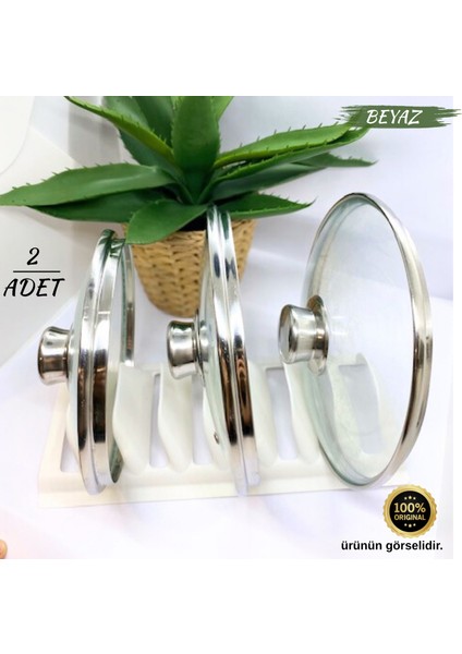 2 Adet Tencere Kapağı Düzenleyici I Kapak Organizeri , Tabak Düzenleyici