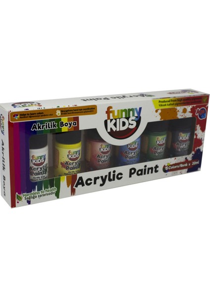 Funny Kids Akrilik 20 ml 6 Lı Set 1900