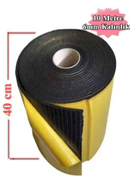 Araç Oto Ses Isı Yalıtım 40CMX10METRE 6mm Yapışkanlı Kauçuk Izolasyon Malzemesi