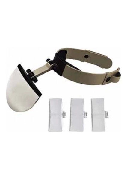 -Şapka Tip Kask Büyüteç, 4 Farklı Büyütme Lensli Büyüteç ( Lisinya )