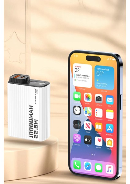 Nrzsnt Konfulon A40Q 10.000 Mah Pd 20W Mini Powerbank - Siyah-Beyaz fırsatları