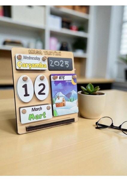 Çocuklar Için Masa Takvimi - Kare Masa Takvimi (Türkçe-Ingilizce) modelleri