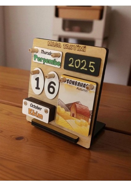 Çocuklar Için Masa Takvimi - Kare Masa Takvimi (Türkçe-Ingilizce) indirimleri