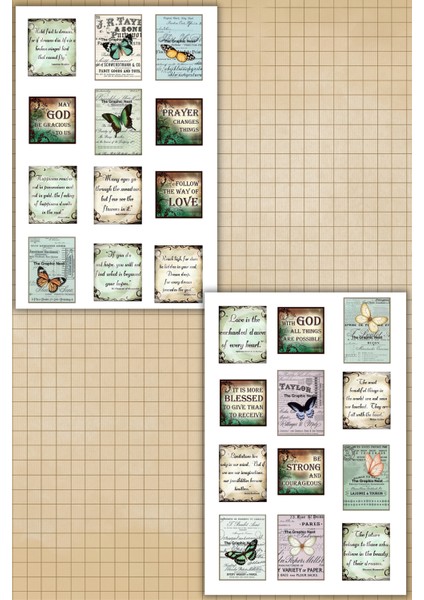 Vintage Temalı 4'lü Sticker Set/bullet Journal Için Uygun Set/etiket fiyatları