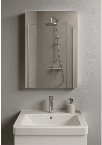Aynalı Banyo Dolabı Tek Kapaklı 60X40X15 cm modelleri