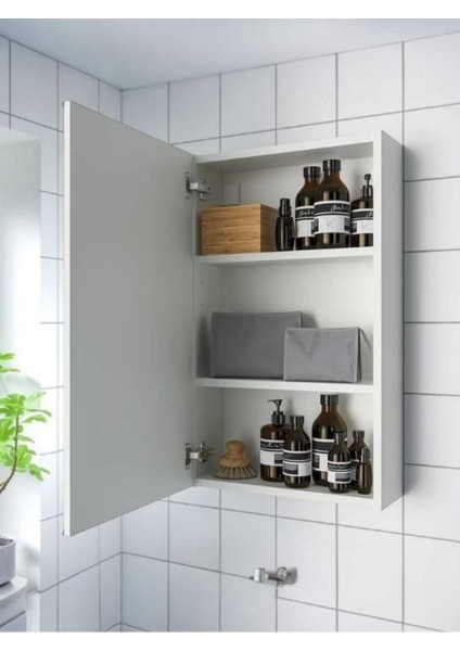 Aynalı Banyo Dolabı Tek Kapaklı 60X40X15 cm fırsatları