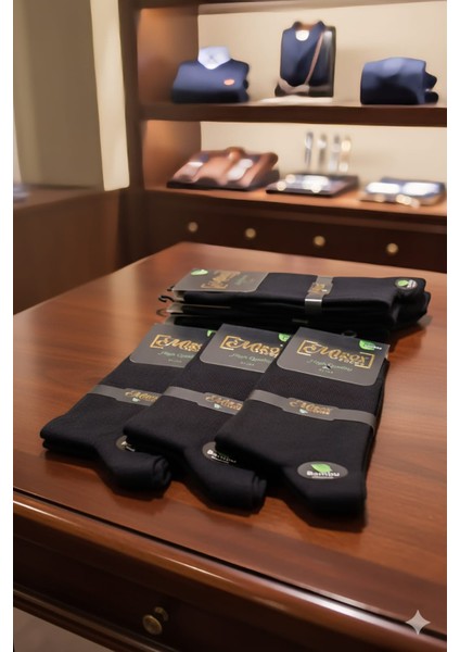Bambu Erkek Çorap, Asorti 6'lı Paket (41-44)