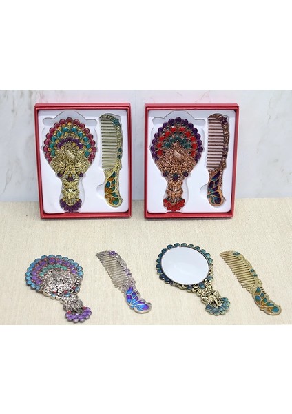 Tavuskuşu Ayna ve Tarak Seti Küçük Boy ALK4990 ( Lisinya )