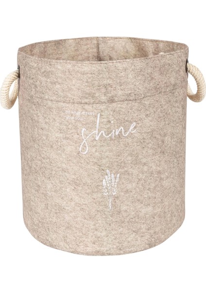 Kulplu Yuvarlak Düzenleyici Çok Amaçlı Kolay Taşınabilen Organizer Keçe Sepet (Maxi) 03655 ( Lisinya ) indirimleri