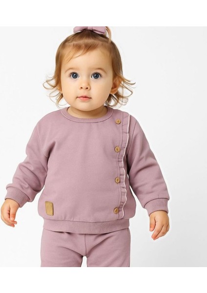 Kız Bebek 2'li Eşofman Takımı Alt - Üst Takım Pamuklu Kumaş fiyatları