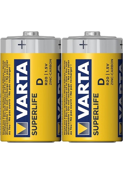 Superlife Çinko Büyük D Boy Pil 24'lü Paket