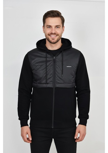 Erkek Kapitone Modelli 3 Iplik Kapüşonlu Sweatshirt BGL-ST04865