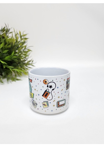 Isme Özel Kişiye Özel Mavi 90’lar Tasarımlı Retro Porselen T Kupa Bardak Latte Fincanı fiyatları