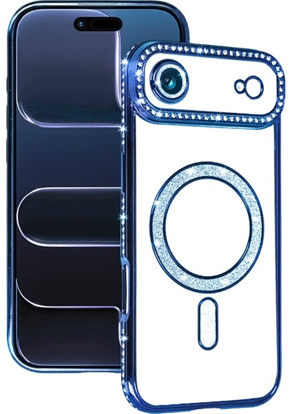 Yzlal Newface Apple Iphone 17 Air Joke Simli Magneticsafe Kılıf - Mavi