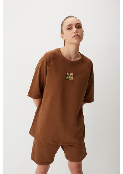 Square Logo Nakışlı Oversize Heavy T-Shirt fiyatları