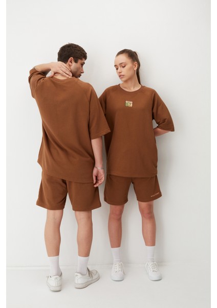 Square Logo Nakışlı Oversize Heavy T-Shirt modelleri