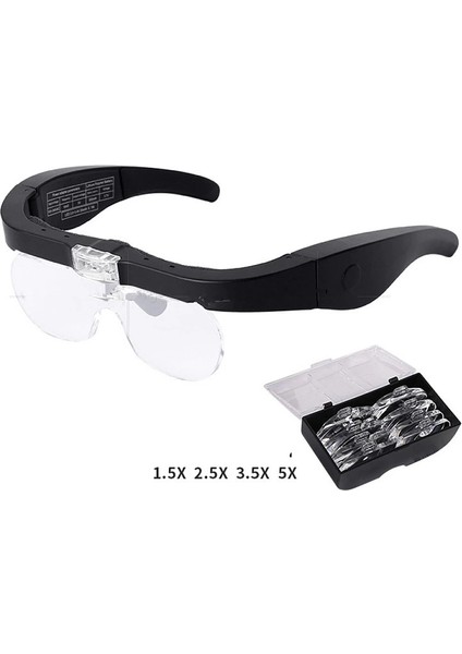 Şarjlı Gözlük Büyüteç 4 Farklı Lens 11537DC fiyatları
