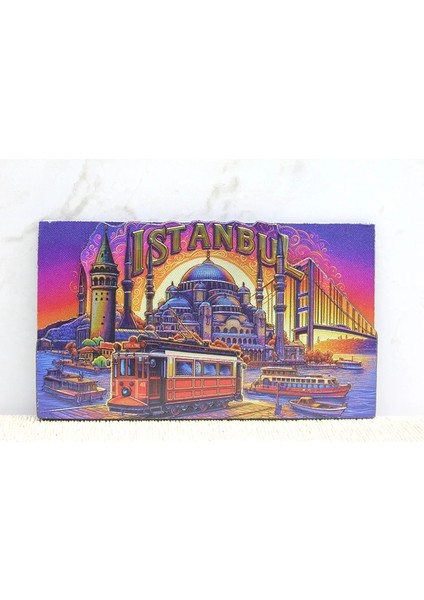 Ahşap Istanbul Temalı Magnet ALK4359 ( Lisinya )