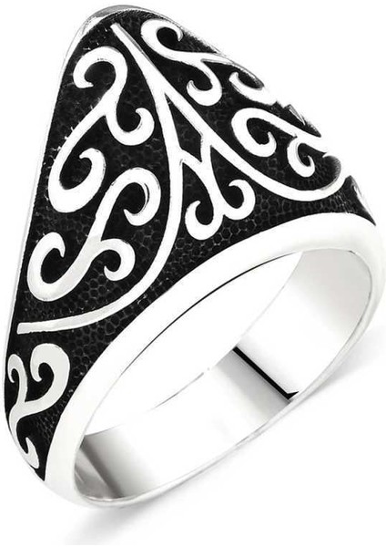 Hk Gümüş Erkek Yüzük Desenli Okçu Zihgir |Gümüş Takı Hediyelik Ürünler