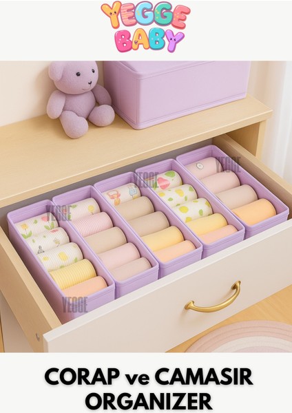 Baby 2 Adet Çekmece ve Dolap Içi Düzenleyici,raf Düzenleyici,bebek Çocuk Odası Çorap Çamaşır Organizer