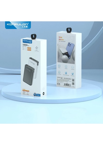 Yzlal Konfulon A6Q 22.5W USB 3.0 ve 20W Type-C Çıkışlı 10.000 Mah Pd Powerbank - Beyaz fiyatları