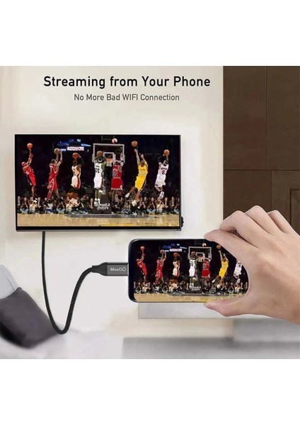 3 Metre 8 Gbps Hız 4k/30 Hz Type C To Hdmı Çevirici Dönüştürücü Tv Telefon Pc Hasır Bağlantı Kablosu - Lisinya fırsatları