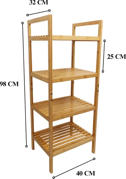 Doğal Bambu Çok Amaçlı Raf 4 Katlı – Banyo, Mutfak ve Salon Düzenleyici – Şık ve Dayanıklı Ahşap Raf Ünitesi fırsatları