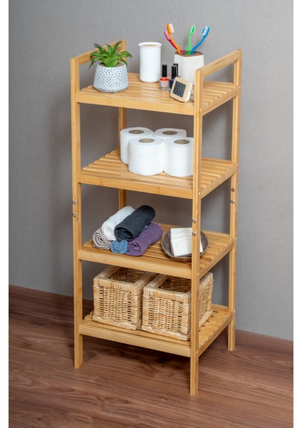 Doğal Bambu Çok Amaçlı Raf 4 Katlı – Banyo, Mutfak ve Salon Düzenleyici – Şık ve Dayanıklı Ahşap Raf Ünitesi indirimleri