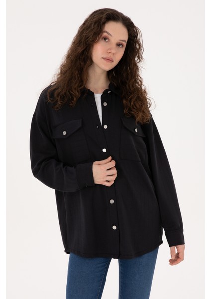 Kadın Siyah Gömlek Örme 50309510-VR046