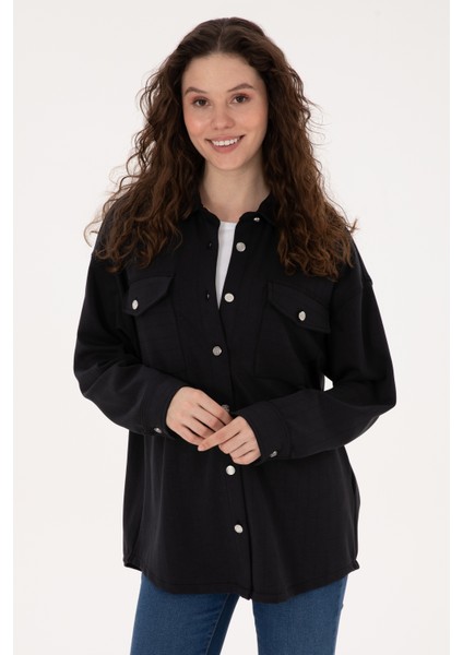 Kadın Siyah Gömlek Örme 50309510-VR046 modelleri