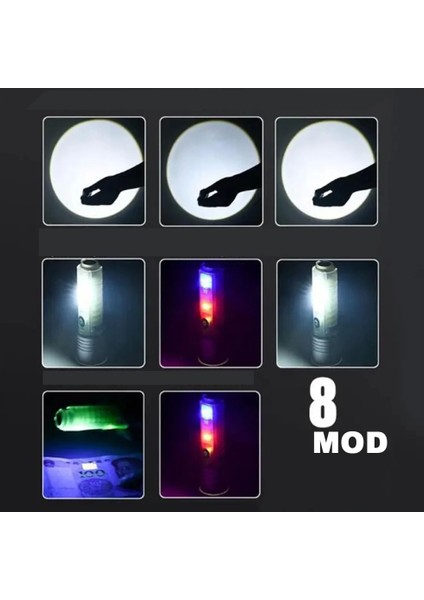 2023 Seri 8 Mod Şarjlı Yeni Nesil El Feneri WT-609 - Lisinya indirimleri