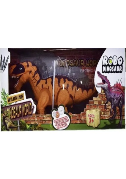 Yerde Yürüyen Sesli Işıklı Dinazor - 272-003 - Kahverengi (Lisinya) fiyatları