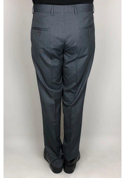 Fistan Store Erkek Düz Yüksek Bel Klasik Kesim Rahat Kalıp Yandan Cepli Boru Paça Büyük Beden Kumaş Pantolon fırsatları