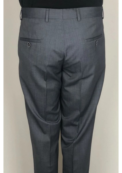 Fistan Store Erkek Düz Yüksek Bel Klasik Kesim Rahat Kalıp Yandan Cepli Boru Paça Büyük Beden Kumaş Pantolon indirimleri