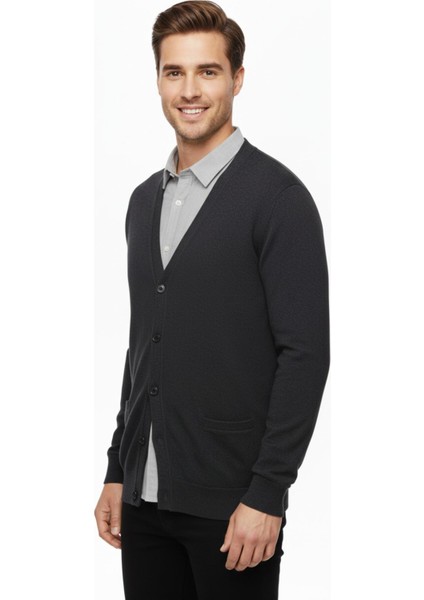 Erkek Spor Selanik Düğmeli Hırka Regular Kalıp BGL-ST04873 fırsatları