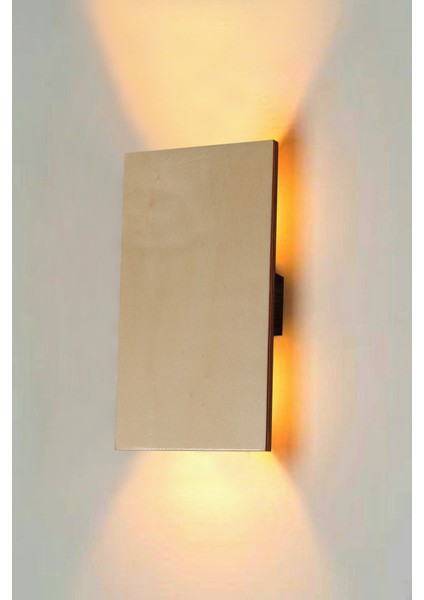 Yansıtma Tasarımlı Çift Yönlü Ahşap Salon Hol Cafe Otel Duvar Aplik Avize