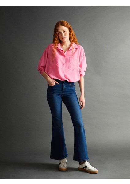 Yeni Sezon Mars Flare Kadın Jean Pantolon