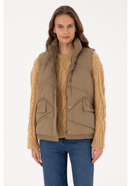 Kadın Açık Haki Yelek (Dokuma) 50308091-VR183 modelleri