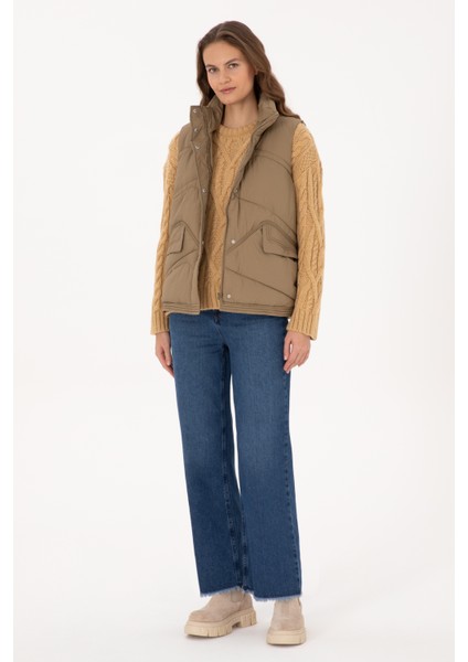 Kadın Açık Haki Yelek (Dokuma) 50308091-VR183 fırsatları
