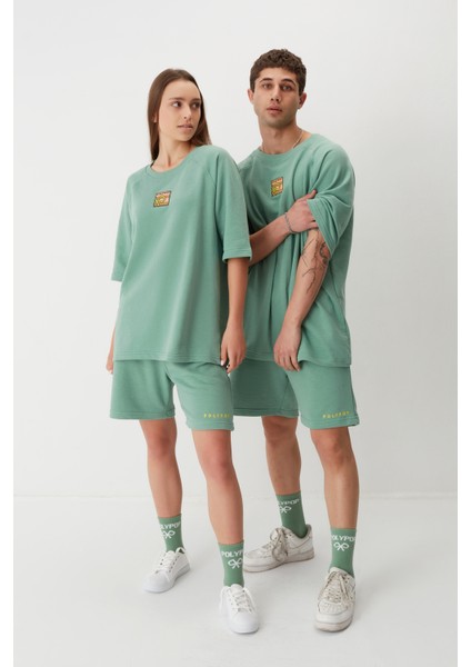 Square Logo Nakışlı Oversize Heavy T-Shirt modelleri