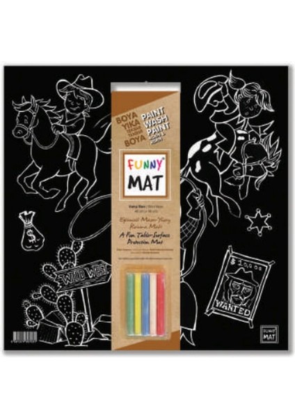 Funny Mat - Vahşi Batı 40X40CM