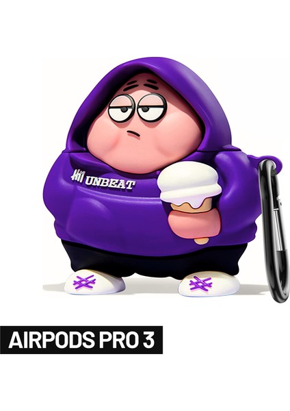 Pro 3. Nesil Uyumlu Hoodie Patrik Yıldız Figürlü Koruyucu Silikon Kulaklık Kılıfı